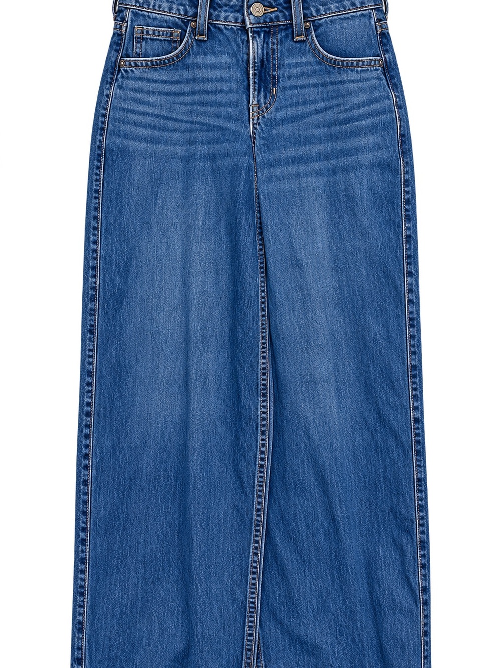 Hollister Wide-Leg Jeans in Medium Blue